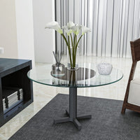 24" Inch Round Tempered Glass Table Top Clear Glass 1/4" Inch Thick Round