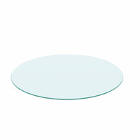 24" Inch Round Tempered Glass Table Top Clear Glass 1/4" Inch Thick Round