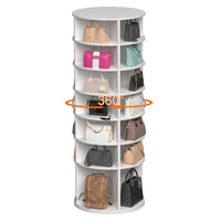 Rotating Shoe Rack Tower, 7-Tier Spinning Shoe Rack, 360° Revolve Shoe Organizer
