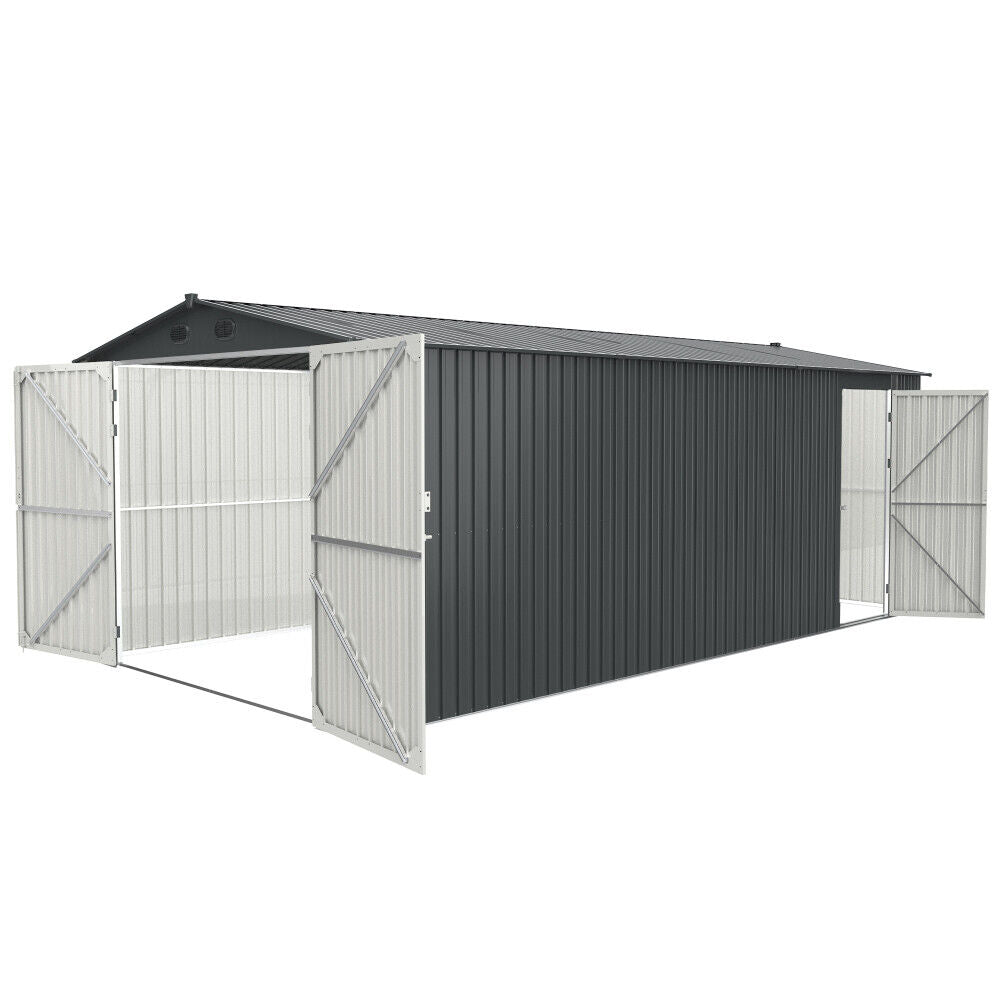 Outdoor Storage Shed 20x10 FT, Metal Garden Shed Backyard Utility Tool House