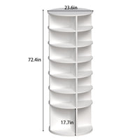 Rotating Shoe Rack Tower, 7-Tier Spinning Shoe Rack, 360° Revolve Shoe Organizer