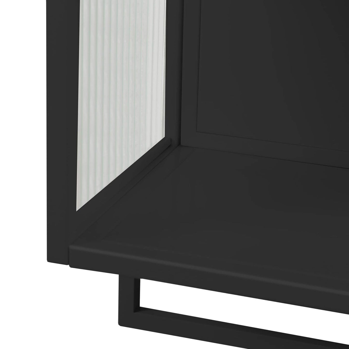 Modern Two-Door Wall Cabinet with Enclosed Storage Open Shelf and Towel Rack