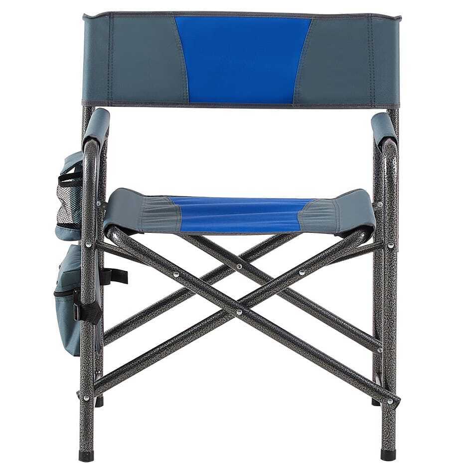 2 Pack Padded Folding Camping Chairs with Storage Pockets