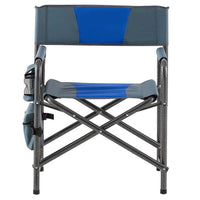 2 Pack Padded Folding Camping Chairs with Storage Pockets