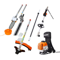 52CC 2-Cycle Backpack Trimming w/ Gas Pole Saw Hedge Grass Trimmer Brush Cutter