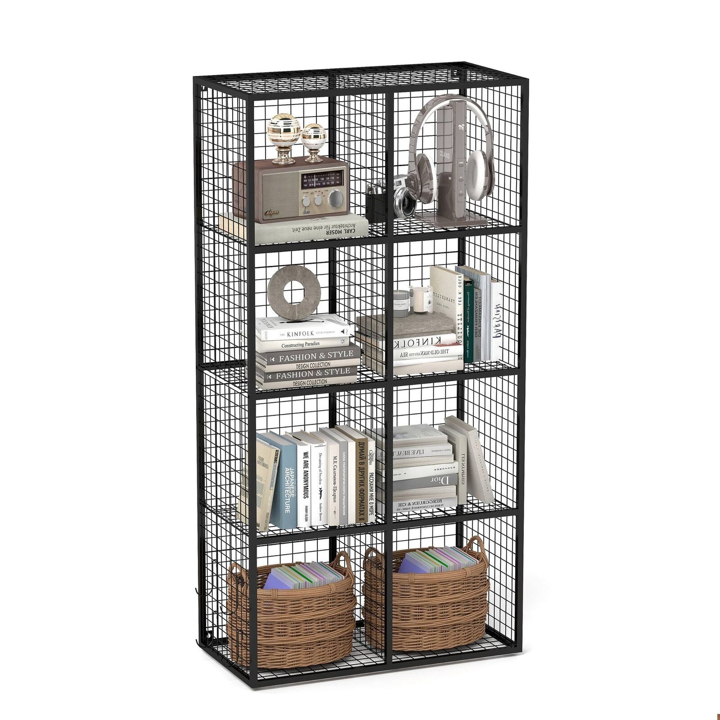 8 Cube Metal Storage Organizer Wire Storage Cube for Bedroom Office Closet