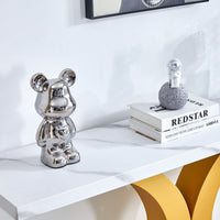 Modern Minimalist Gray Wood Foyer Table MDF Top Stainless Steel Bracket Stylish Entryway Furniture