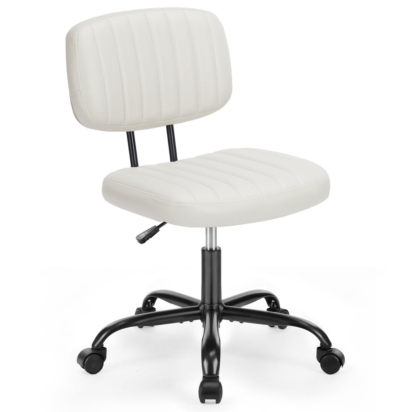 Of The Product: PU Leather Low Back Task Chair Small Home Office Chair With Wheels