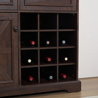 Stylish Storage Sideboard with 2 Drawers and Removable Wine Racks for Kitchen and Dining Room