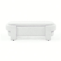 Linen Upholstered Storage Bench with Foam Padded Seat for Living Room Bedroom Entryway 51.5x20.5x17 250lbs Capacity