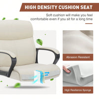 Mid Back Office Desk Chair With Padded Armrests PU Leather Home Office Chair