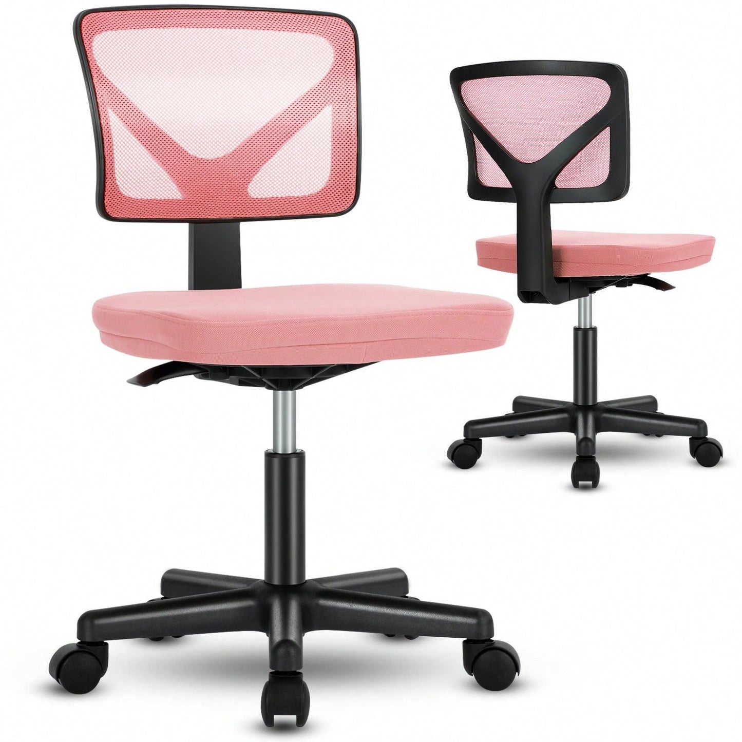 Of Armless Desk Chair With Lumbar Support