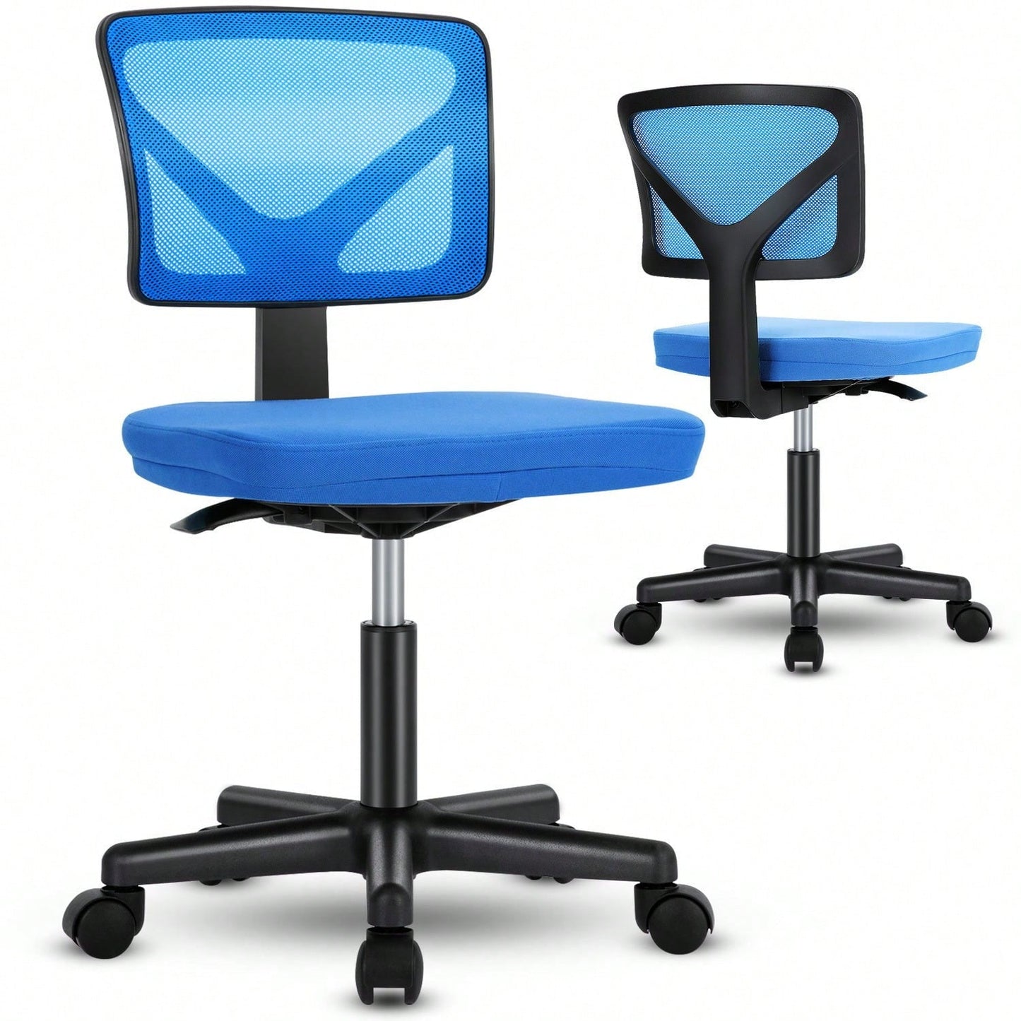 Of Armless Desk Chair With Lumbar Support