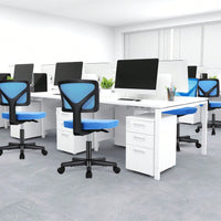 Of Armless Desk Chair With Lumbar Support