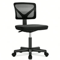 Of Armless Desk Chair With Lumbar Support