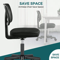 Of Armless Desk Chair With Lumbar Support