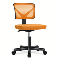 Of Armless Desk Chair With Lumbar Support