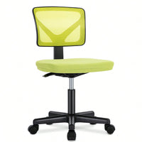 Of Armless Desk Chair With Lumbar Support