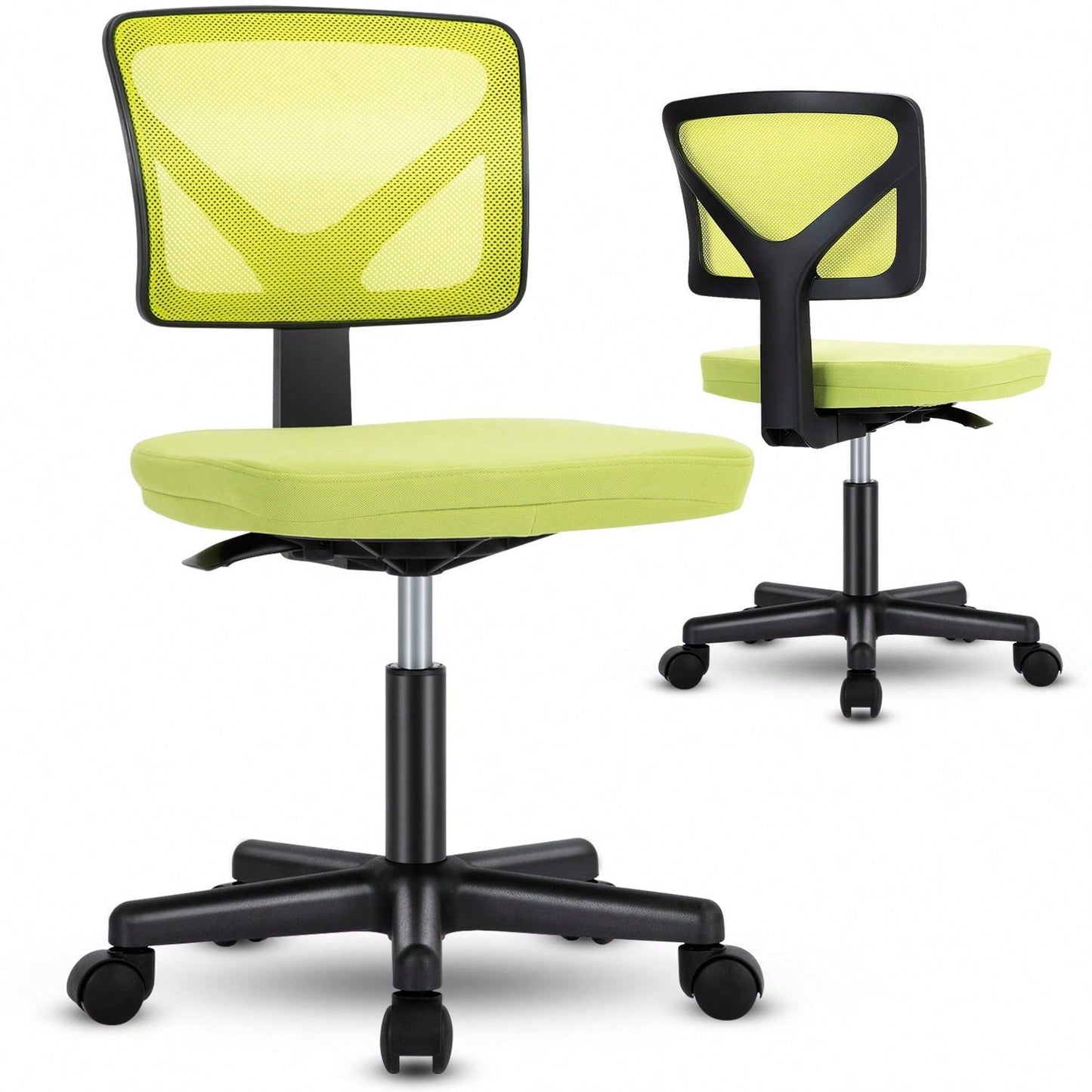 Of Armless Desk Chair With Lumbar Support