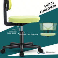 Of Armless Desk Chair With Lumbar Support