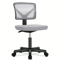 Of Armless Desk Chair With Lumbar Support