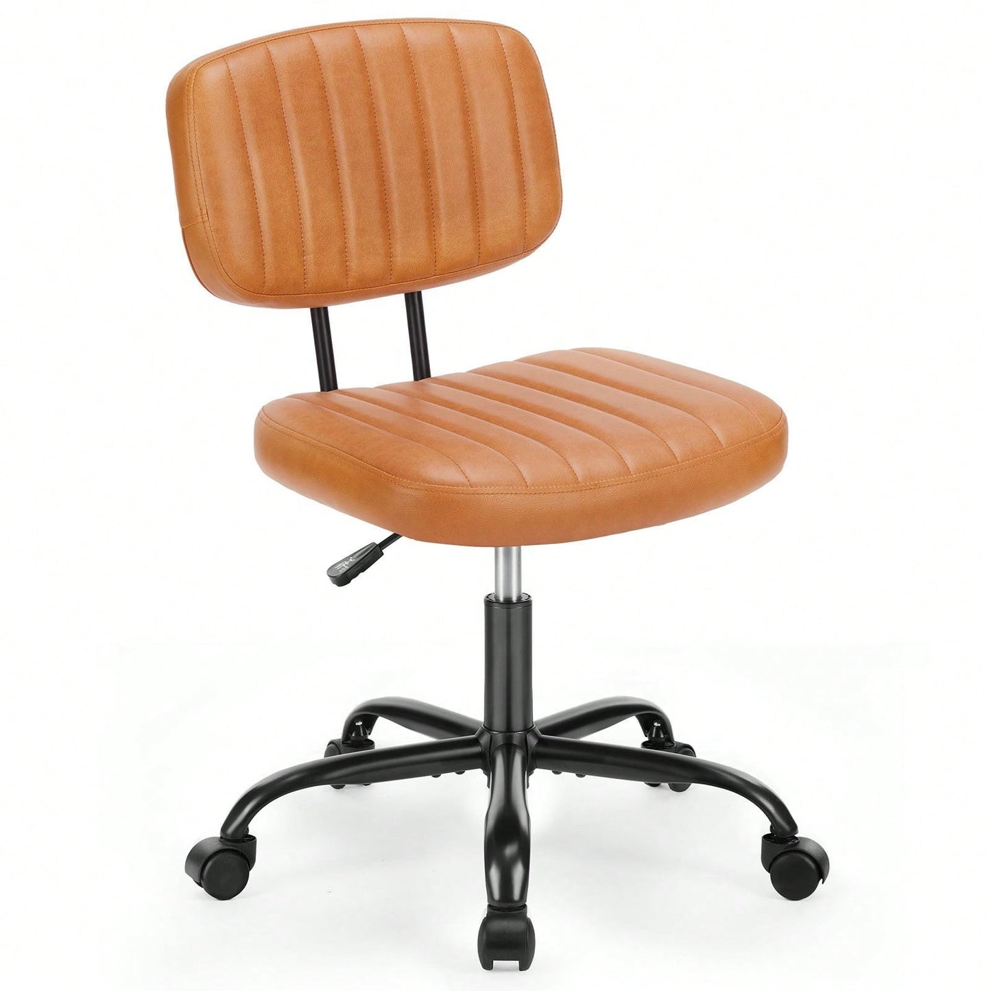 Of The Product: PU Leather Low Back Task Chair Small Home Office Chair With Wheels