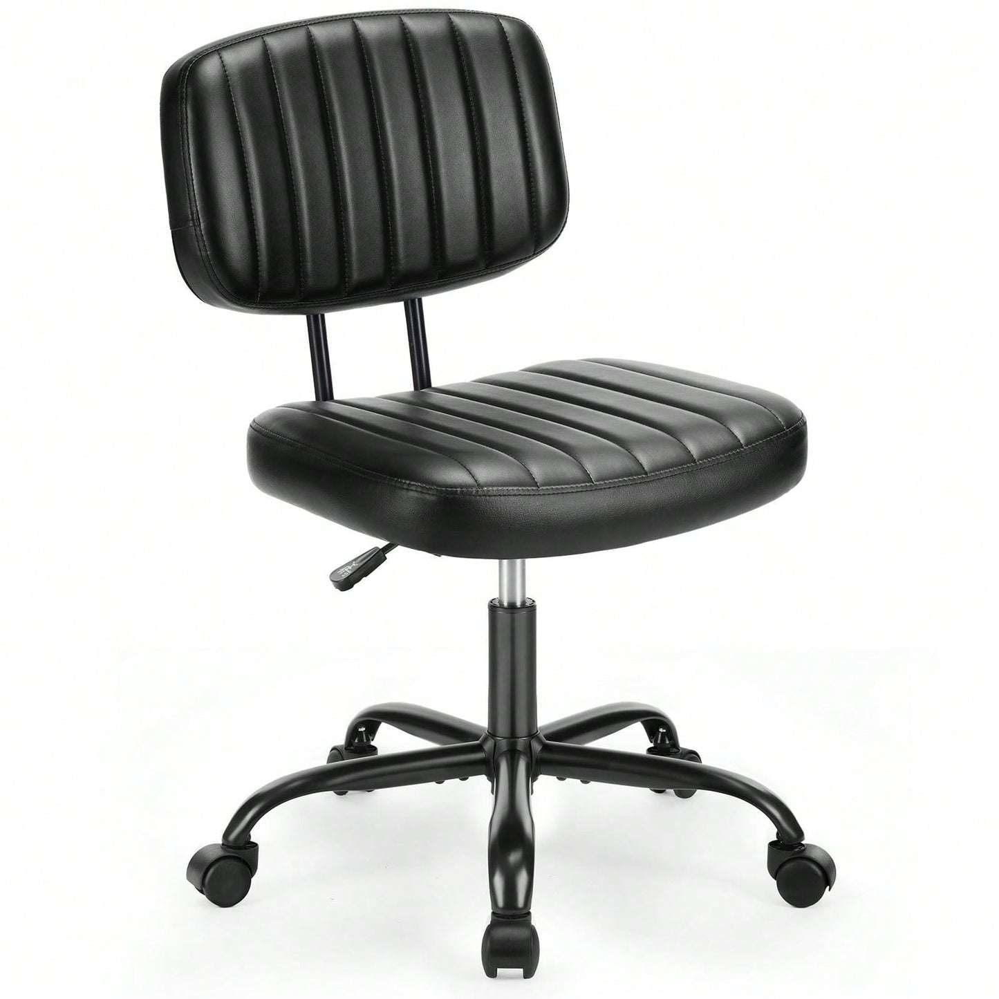 Of The Product: PU Leather Low Back Task Chair Small Home Office Chair With Wheels