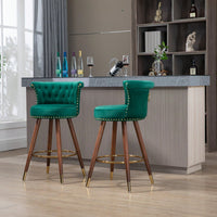 Swivel Bar Stools With Backrest Footrest,With A Fixed Height Of 360 Degrees