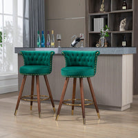 Swivel Bar Stools With Backrest Footrest,With A Fixed Height Of 360 Degrees