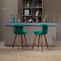 Swivel Bar Stools With Backrest Footrest,With A Fixed Height Of 360 Degrees