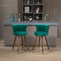 Swivel Bar Stools With Backrest Footrest,With A Fixed Height Of 360 Degrees