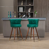 Swivel Bar Stools With Backrest Footrest,With A Fixed Height Of 360 Degrees