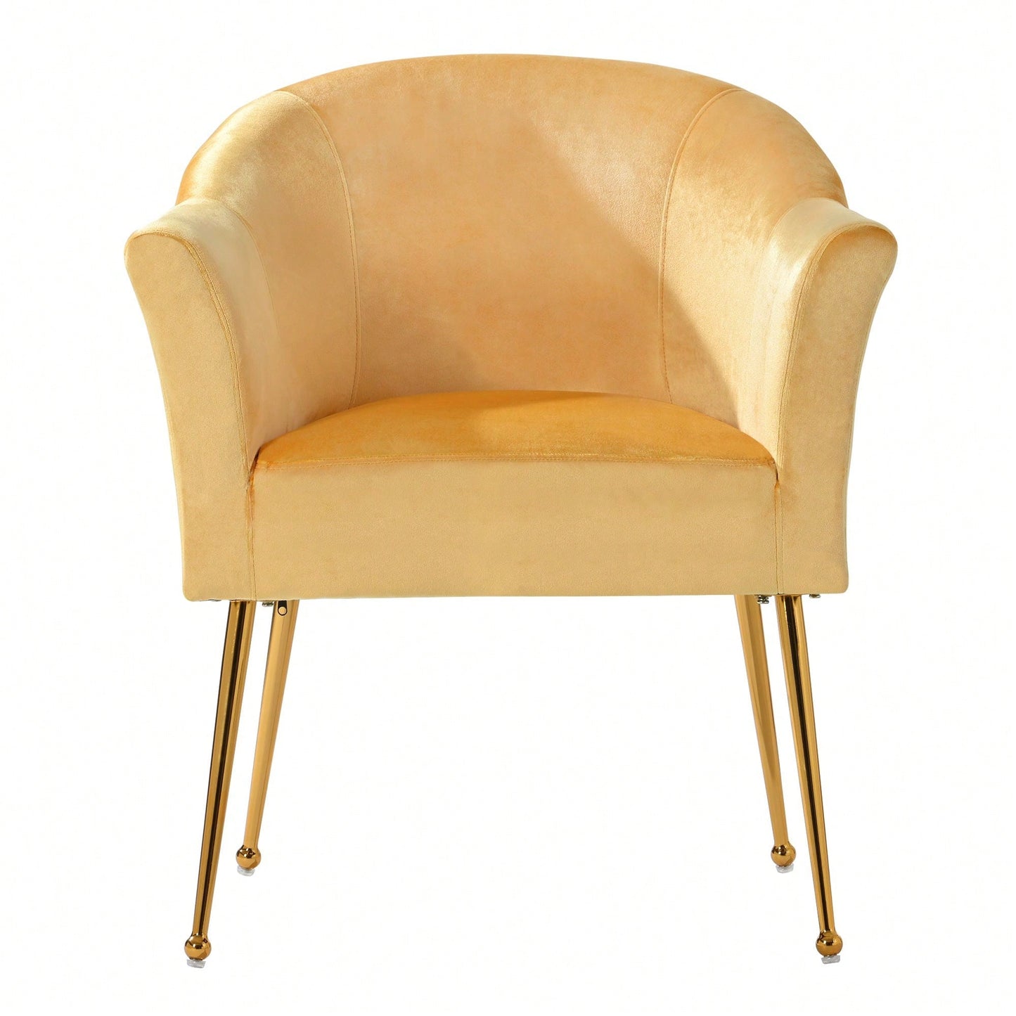 Velvet Accent Chair with Wood Frame Modern Armchair Club Chair Gold Metal Legs for Living Room Bedroom Office