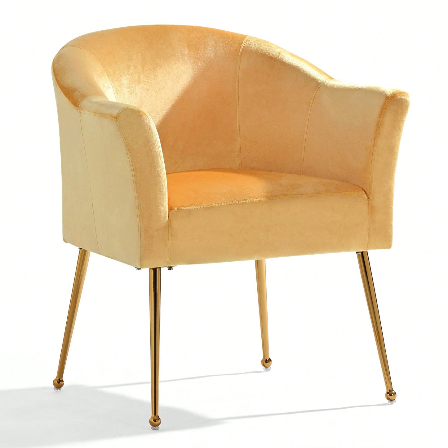 Velvet Accent Chair with Wood Frame Modern Armchair Club Chair Gold Metal Legs for Living Room Bedroom Office