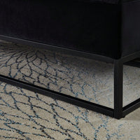 58.6" Bed Bench Metal Base With Storage Pink Velvet