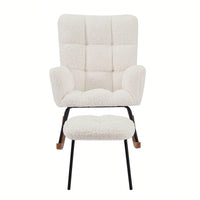 Modern Glider Chair With Soft Seat And High Backrest For Living Room