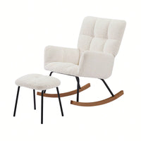 Modern Glider Chair With Soft Seat And High Backrest For Living Room