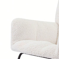 Upholstered Lounge Chair Rocking Chair With High Backrest, For Nursing Baby, Reading, Napping