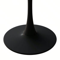 Modern Octagonal Coffee Table With Printed Black Marble Table Top,Metal Base, For Dining Room, Kitchen, Living Room
