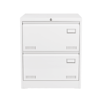 Lockable Metal Lateral File Cabinet for Home Office Vertical Storage Legal Letter A4 Files Assembly Required