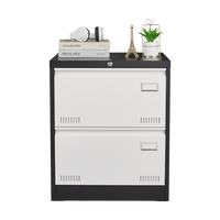 Lockable Metal Lateral File Cabinet for Home Office Vertical Storage Legal Letter A4 Files Assembly Required