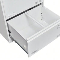 Lockable Metal Lateral File Cabinet for Home Office Vertical Storage Legal Letter A4 Files Assembly Required