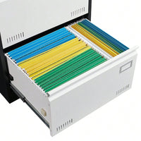 Widened 3 Drawer White Locking File Cabinet for Home Office Legal Letter A4 F4 Storage