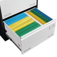 Widened 3 Drawer White Locking File Cabinet for Home Office Legal Letter A4 F4 Storage