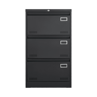 Widened 3 Drawer White Locking File Cabinet for Home Office Legal Letter A4 F4 Storage