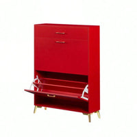 Ample Storage Space Shoe Cabinet with Flip-Top Drawers for Entryway Living Room and Bedroom