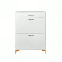 Ample Storage Space Shoe Cabinet with Flip-Top Drawers for Entryway Living Room and Bedroom