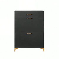 Ample Storage Space Shoe Cabinet with Flip-Top Drawers for Entryway Living Room and Bedroom
