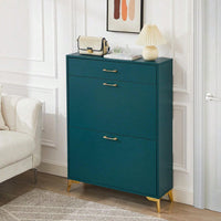 Ample Storage Space Shoe Cabinet with Flip-Top Drawers for Entryway Living Room and Bedroom