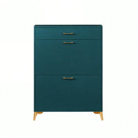 Ample Storage Space Shoe Cabinet with Flip-Top Drawers for Entryway Living Room and Bedroom